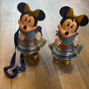 Minnie Mouse Figurine Set with Blue and Gold Accents